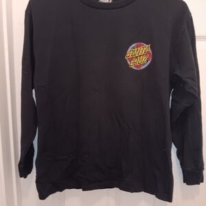 Youth santa cruz long sleeve skate shirt size l